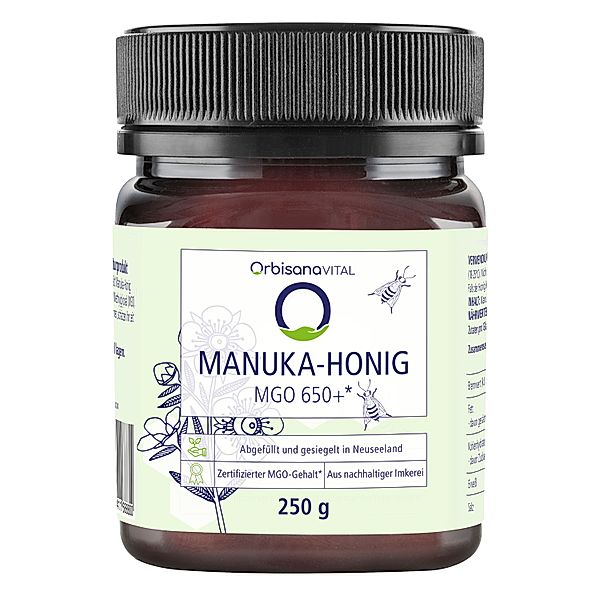 Manuka Honig MGO 650+ von Orbisana VITAL  (250g)