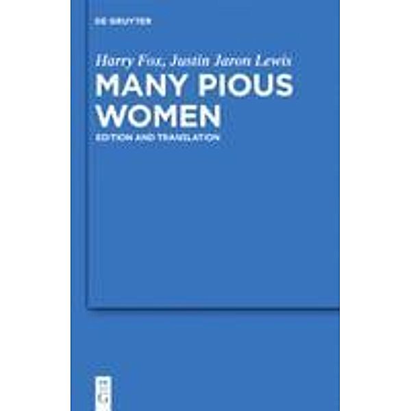 Many Pious Women / Studia Judaica Bd.62, Harry Fox, Justin Jaron Lewis