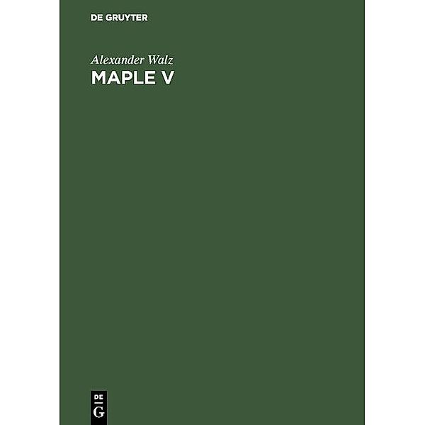 Maple V / Jahrbuch des Dokumentationsarchivs des österreichischen Widerstandes, Alexander Walz