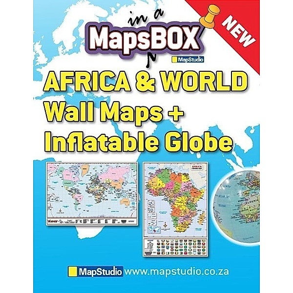 Mapsbox: Africa and World Wall Maps + Inflatable
