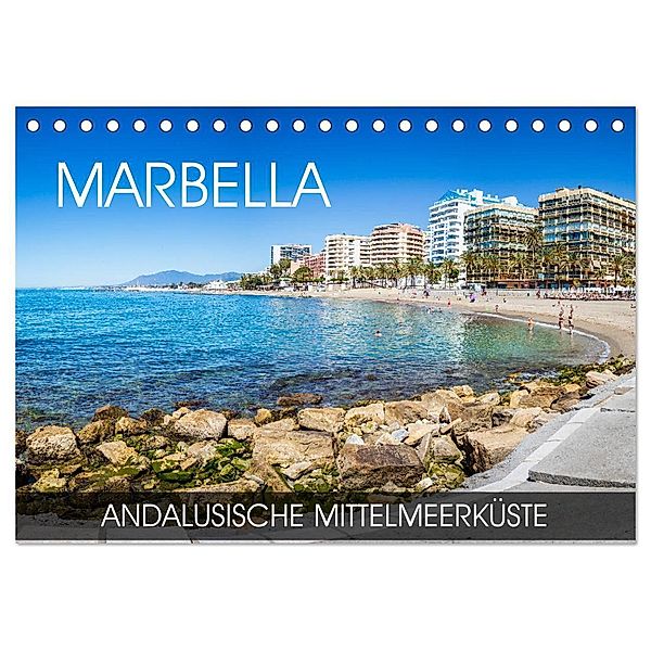 Marbella - andalusische Mittelmeerküste (Tischkalender 2024 DIN A5 quer), CALVENDO Monatskalender, Val Thoermer