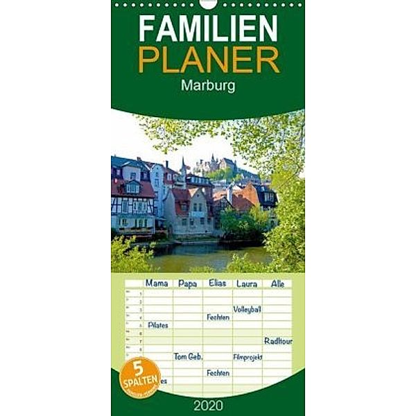 Marburg 2020 - Familienplaner hoch (Wandkalender 2020 , 21 cm x 45 cm, hoch), Monika Bunk