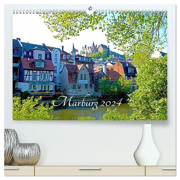 Marburg 2024 (hochwertiger Premium Wandkalender 2024 DIN A2 quer), Kunstdruck in Hochglanz, Monika Bunk