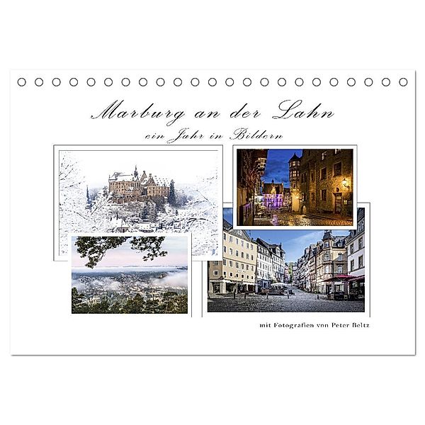 Marburg an der Lahn - ein Jahr in Bildern (Tischkalender 2025 DIN A5 quer), CALVENDO Monatskalender, Calvendo, Peter Beltz