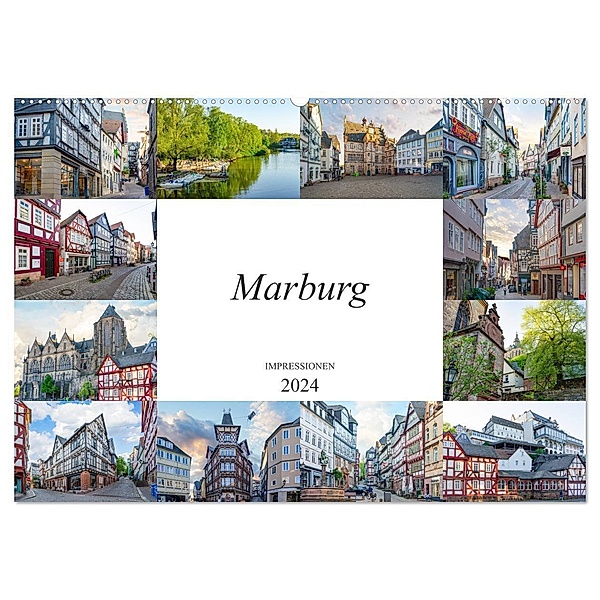 Marburg Impressionen (Wandkalender 2024 DIN A2 quer), CALVENDO Monatskalender, Dirk Meutzner