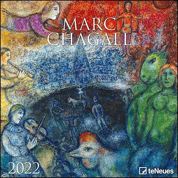 Marc Chagall 2022 - Wand-Kalender - Broschüren-Kalender - 30x30 - 30x60 geöffnet - Kunst-Kalender