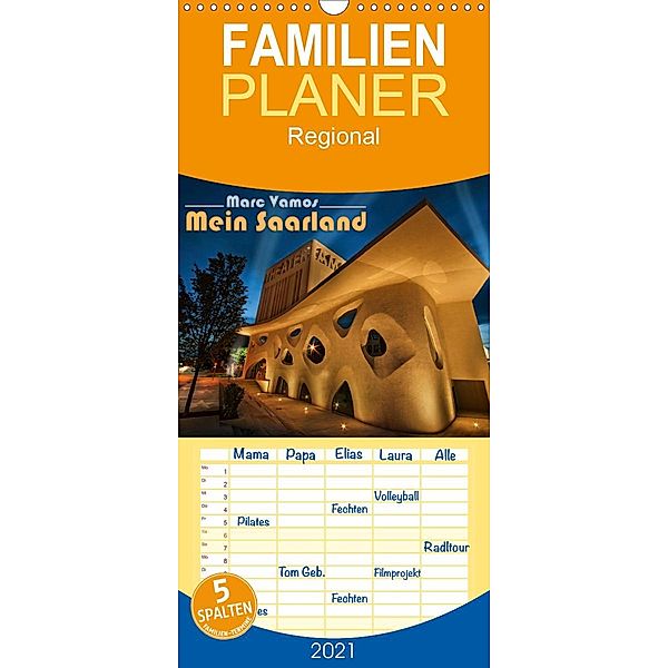 Marc Vamos - Mein Saarland - Familienplaner hoch (Wandkalender 2021 , 21 cm x 45 cm, hoch), Marc Vamos