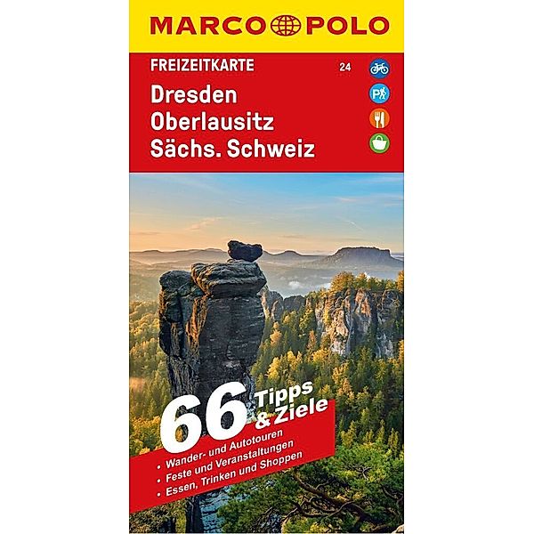 MARCO POLO Freizeitkarte 24 Dresden, Oberlausitz, Sächsische Schweiz 1:100.000