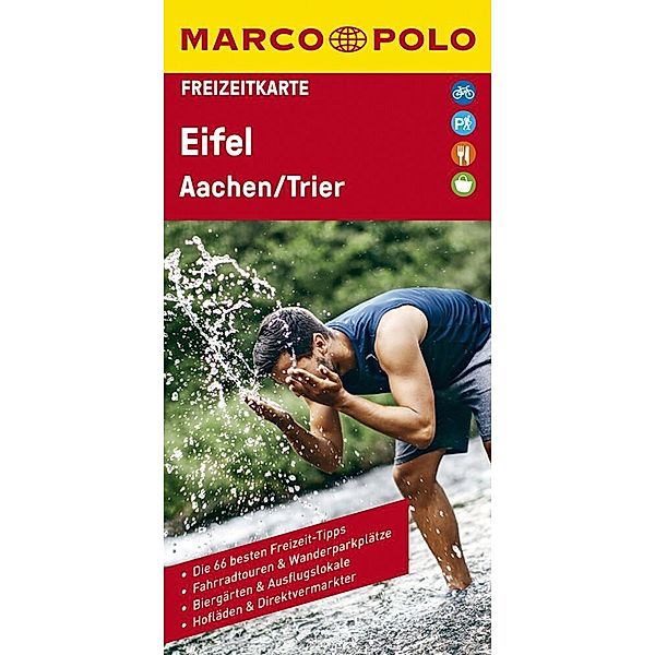 MARCO POLO Freizeitkarte 25 Eifel, Aachen, Trier 1:120.000