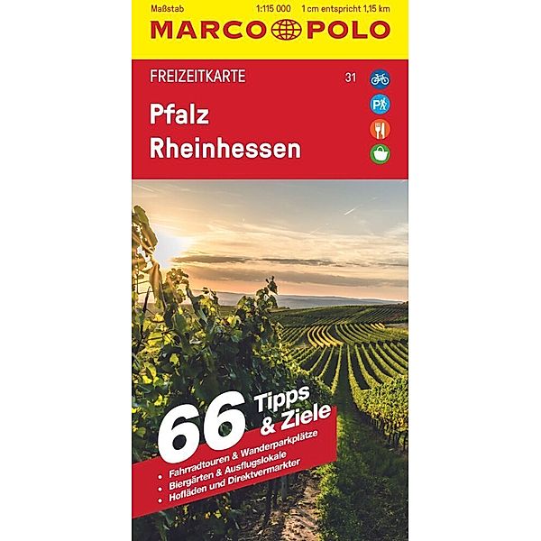MARCO POLO Freizeitkarte 31 Pfalz, Rheinhessen 1:115.000