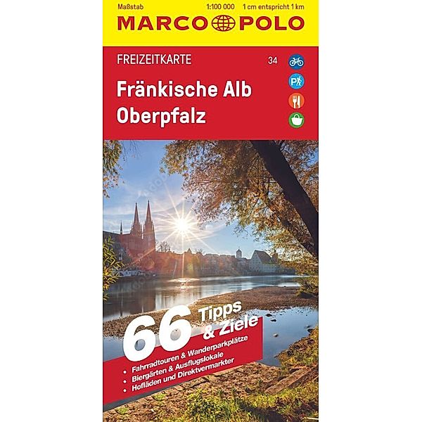 MARCO POLO Freizeitkarte 34 Fränkische Alb, Oberpfalz 1:100.000