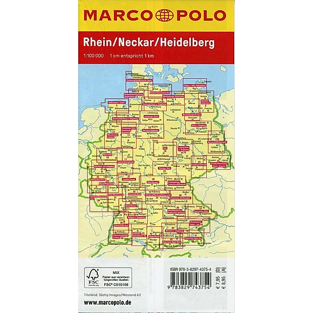 MARCO POLO Freizeitkarte 35 Rhein, Neckar, Heidelberg 1:100.000 Buch  versandkostenfrei bei Weltbild.de bestellen