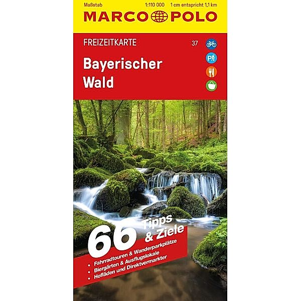 MARCO POLO Freizeitkarte 37 Bayerischer Wald 1:110.000
