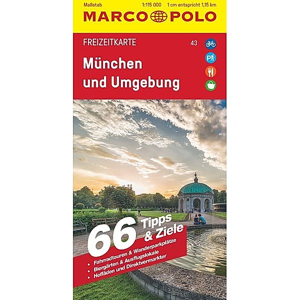 MARCO POLO Freizeitkarte 43 München und Umgebung 1:110.000