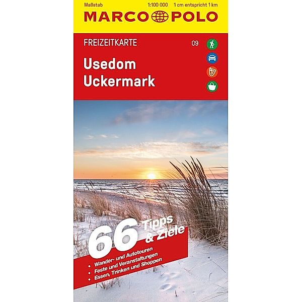 MARCO POLO Freizeitkarte 9 Usedom, Uckermark 1:100.000
