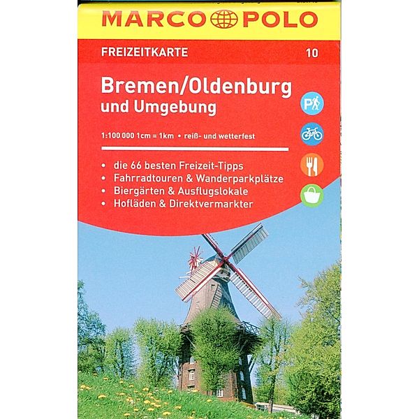 MARCO POLO Freizeitkarte Bremen, Oldenburg und Umgebung