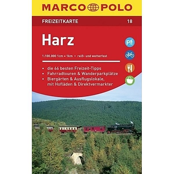 MARCO POLO Freizeitkarte Harz 1:100 000