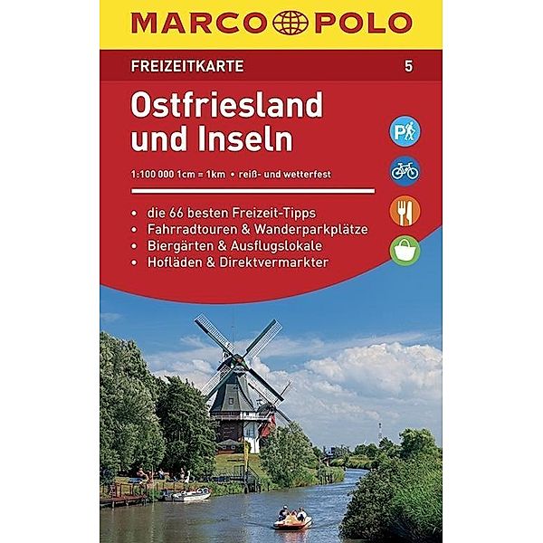 MARCO POLO Freizeitkarte Ostfriesland und Inseln