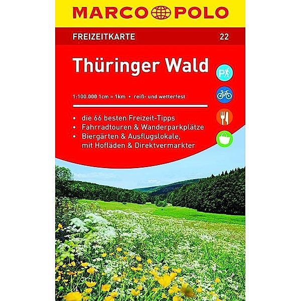 MARCO POLO Freizeitkarte Thüringer Wald 1:100 000