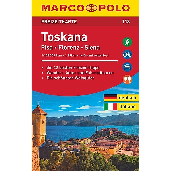 MARCO POLO Freizeitkarte Toskana 1:125 000