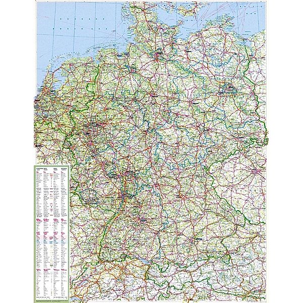 MARCO POLO Große Deutschlandkarte mit Ländergrenzen 1:800.000, plano in  Hülse Buch versandkostenfrei bei Weltbild.de bestellen