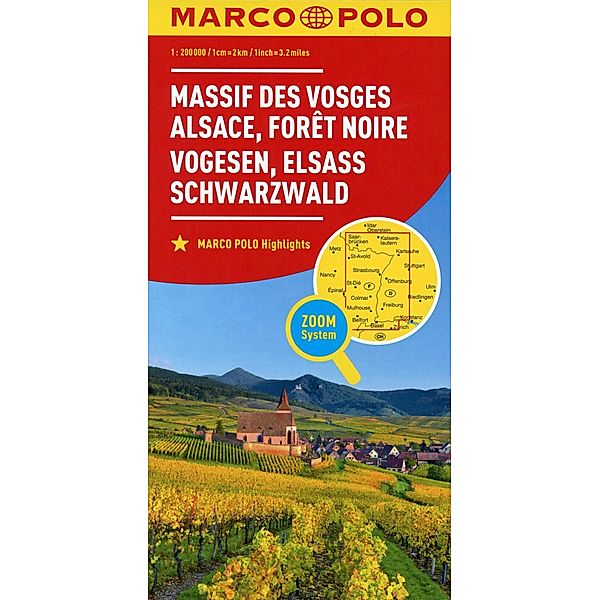 MARCO POLO Karte Frankreich Vogesen, Elsass