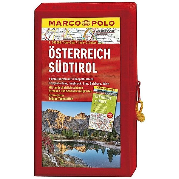 MARCO POLO Karte / MARCO POLO Kartenset Österreich, Südtirol 1:200 000, 3 Doppelblätter