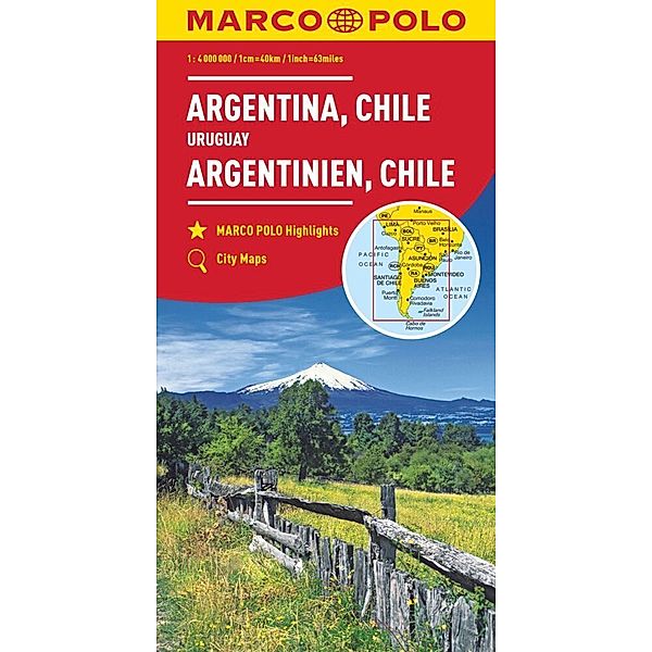 MARCO POLO Kontinentalkarte Argentinien, Chile 1:4 Mio.