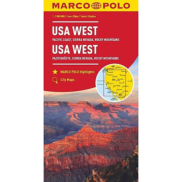 MARCO POLO Kontinentalkarte / MARCO POLO Kontinentalkarte USA West 1:2 Mio., MARCO POLO Kontinentalkarte USA West 1:2 Mio.