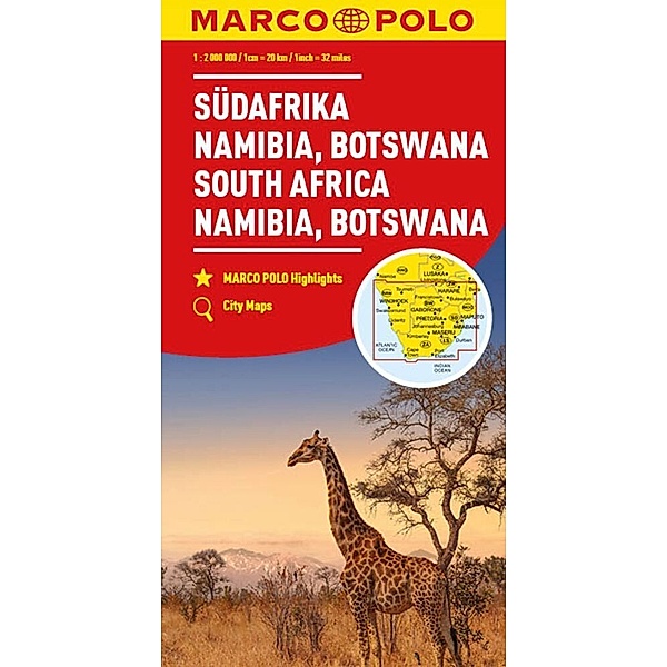 MARCO POLO Kontinentalkarte / MARCO POLO Kontinentalkarte Südafrika, Namibia, Botswana 1:2 Mio.