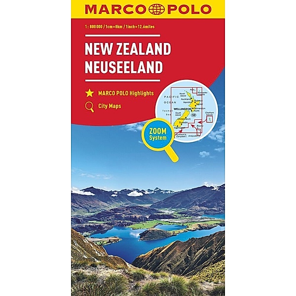 MARCO POLO Kontinentalkarte Neuseeland 1:800.000. New Zealand / Nouvelle Zélande, MARCO POLO Kontinentalkarte Neuseeland 1:800.000. New Zealand / Nouvelle Zélande
