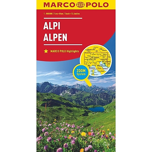 Marco Polo Länderkarte / MARCO POLO Länderkarte Alpen 1:800.000. Alpi / Alps / Alpes