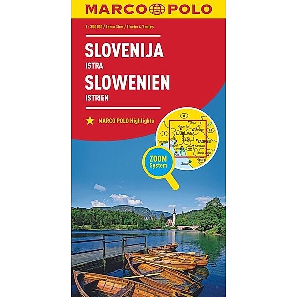 Marco Polo Länderkarte / MARCO POLO Länderkarte Slowenien, Istrien 1:300.000. Slovenija, Istra / Slovenie, Istrie