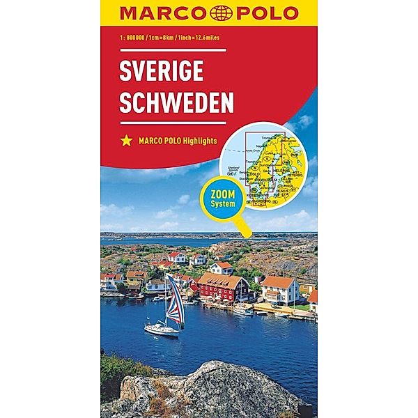 Marco Polo Länderkarte / MARCO POLO Länderkarte Schweden 1:800.000, MARCO POLO Länderkarte Schweden 1:800.000