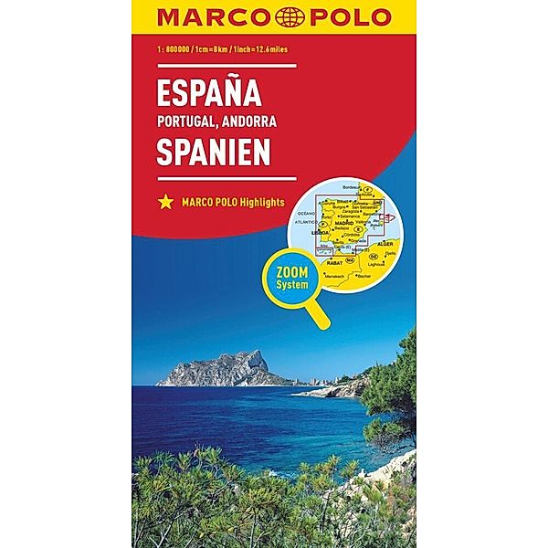 Marco Polo Länderkarte / MARCO POLO Länderkarte Spanien, Portugal 1:800.000. Espana, Portugal, Andorra / Spain, Portugal, Andorra / Espagne, Portugal, Andorre, Portugal 1:800.000 MARCO POLO Länderkarte Spanien, Portugal, Andorra / Spain, Portugal, Andorra / Espagne, Port Espana