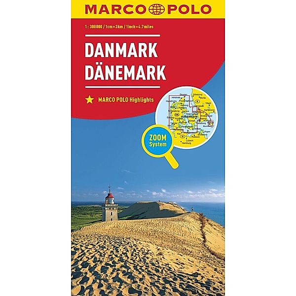 Marco Polo Länderkarte / MARCO POLO Länderkarte Dänemark 1:300.000. Denmark / Danemark / Danmark, MARCO POLO Länderkarte Dänemark 1:300.000, Denmark / Danemark / Danmark