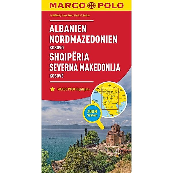 Marco Polo Länderkarte / MARCO POLO Länderkarte Albanien, Nordmazedonien 1:500.000