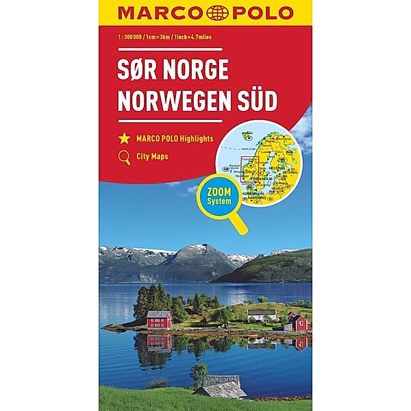 MARCO POLO Länderkarte Norwegen Süd 1:325.000