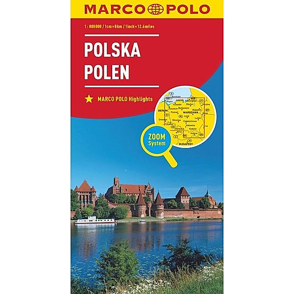 MARCO POLO Länderkarte Polen 1:800.000. Polska / Poland / Pologne