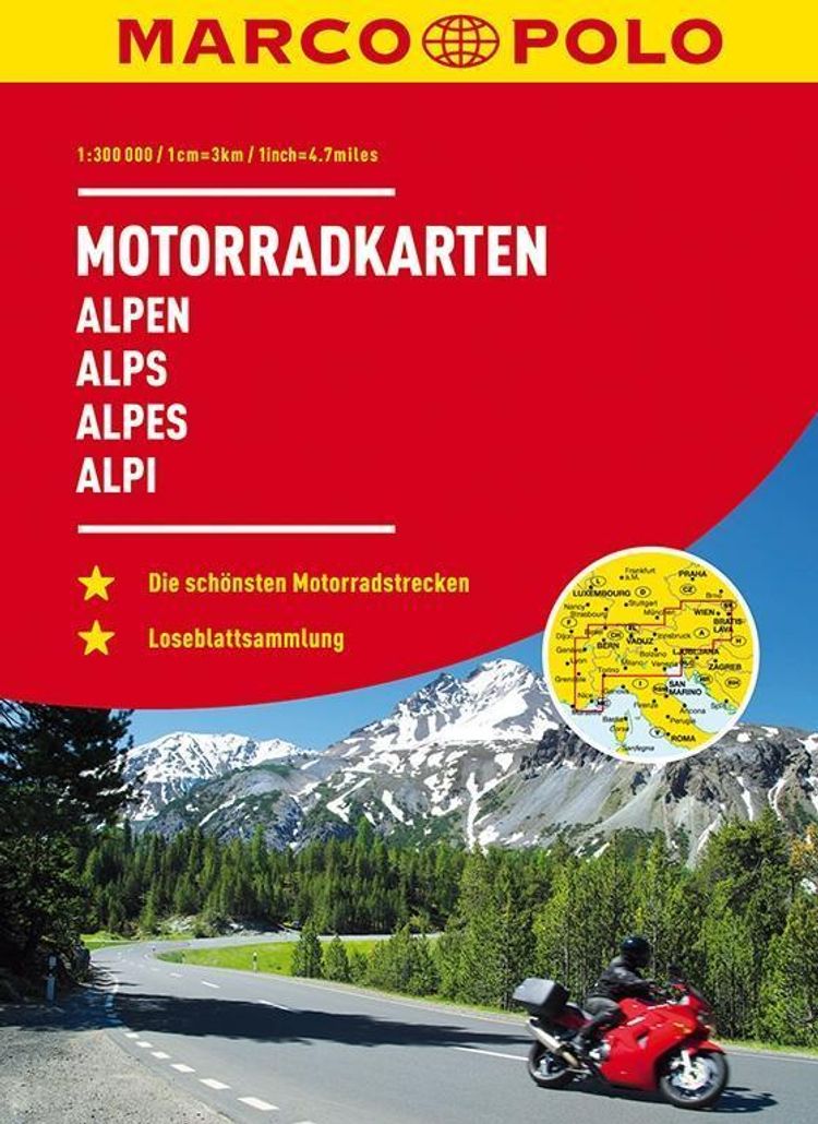 MARCO POLO Motorrad-Karten Alpen Alps Alpes Alpi 1:300 000 Buch jetzt  online bei Weltbild.de bestellen