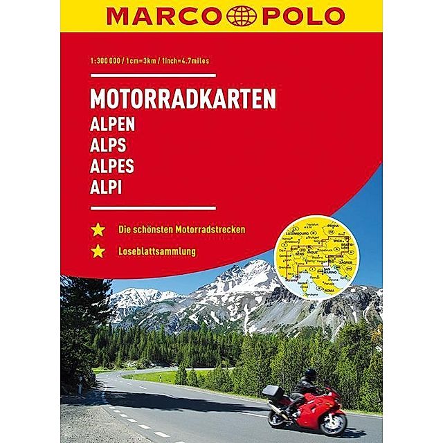 MARCO POLO Motorrad-Karten Alpen Alps Alpes Alpi 1:300 000 Buch jetzt  online bei Weltbild.at bestellen