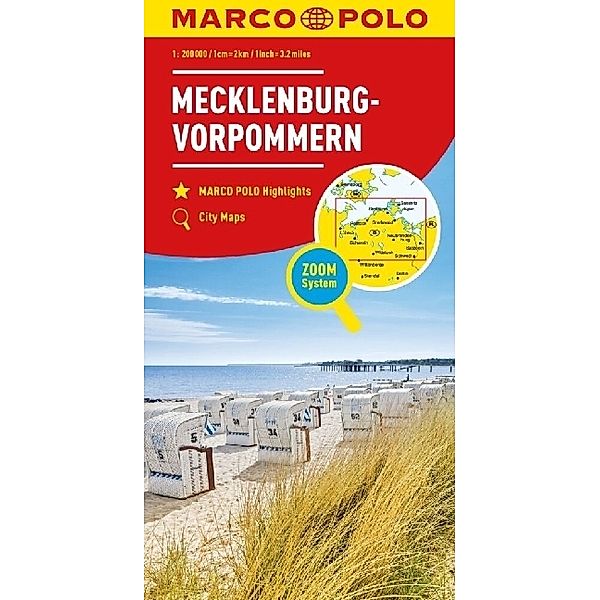 MARCO POLO Regionalkarte Deutschland 02 Mecklenburg-Vorpommern 1:200.000