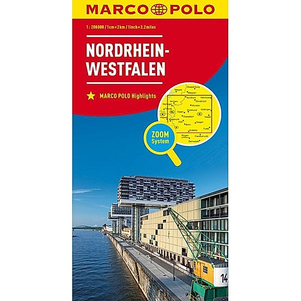 MARCO POLO Regionalkarte Deutschland 05 Nordrhein-Westfalen 1:200.000. North Rhine-Westphalia / Rhénanie-du-Nord-Westphalie