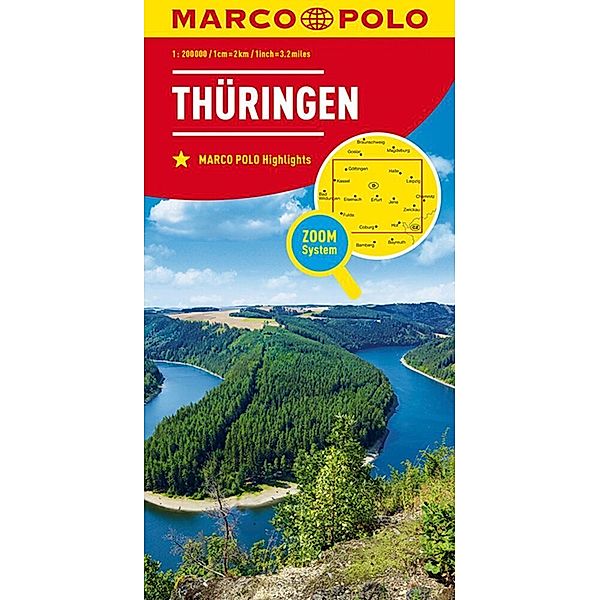 MARCO POLO Regionalkarte Deutschland 07 Thüringen 1:200.000. Thuringia. Thuringe
