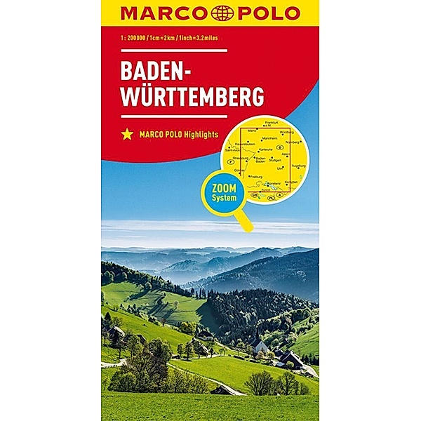 MARCO POLO Regionalkarte Deutschland 11 Baden-Württemberg 1:200.000. Bade-Wurtemberg