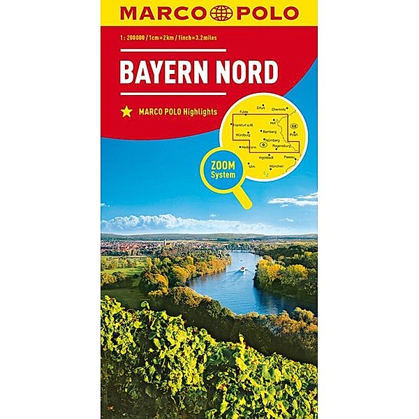 MARCO POLO Regionalkarte Deutschland 12 Bayern Nord 1:200.000. North Bavaria / Nord Bavière