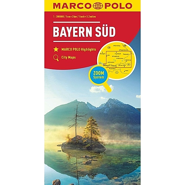 MARCO POLO Regionalkarte Deutschland 13 Bayern Süd 1:200.000