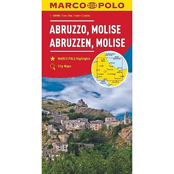 MARCO POLO Regionalkarte Italien 10 Abruzzen, Molise 1:200.000. Abruzzes, Molise / Abruzzo, Molise / Abruzzi, Molise