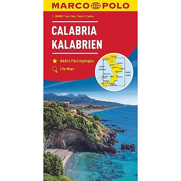 MARCO POLO Regionalkarte Italien 13 Kalabrien 1:200.000. Calabria. Calabre