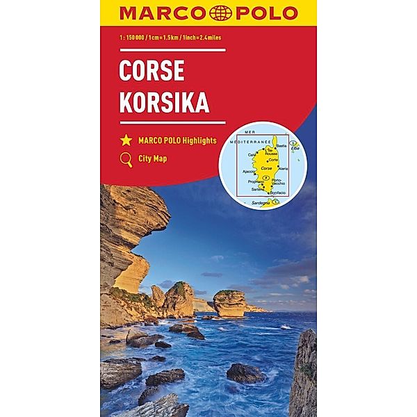 MARCO POLO Regionalkarte Korsika 1:150.000. Corsica / Corse